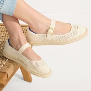Rothy's Espadrille Mary Jane in Jasmine/Cream Size 9.5